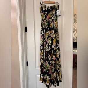 NWT 🌊🌸🌺🌻 Rip Curl Strapless Maxi Floral Dress 🌻🌺🌸🌊